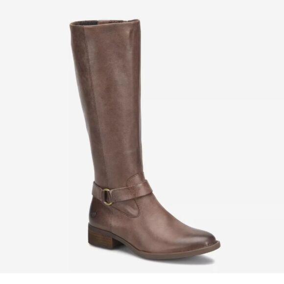Born Brown Saddler wide calf over the knee Riding Boots Size 8 NWT - Picture 1 of 8